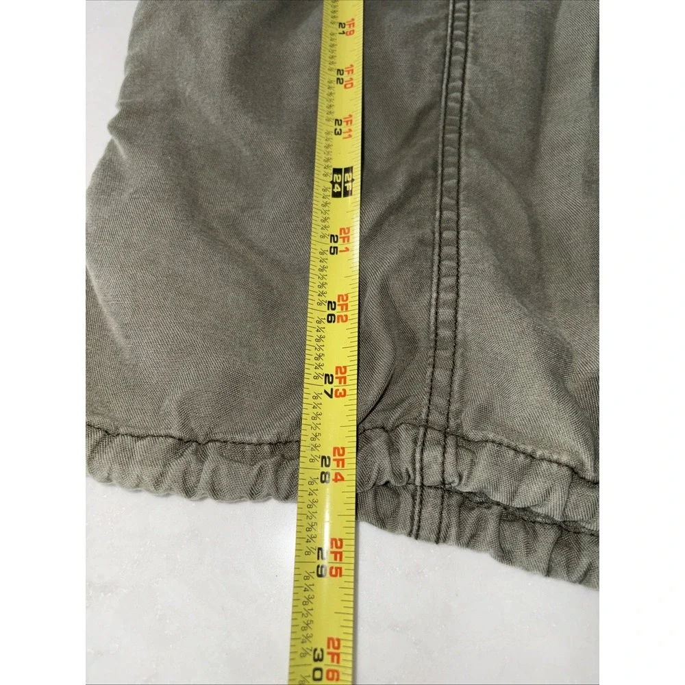 Abercrombie & Fitch Jacket Womens Small S Green Utility Military Hooded Full Zip